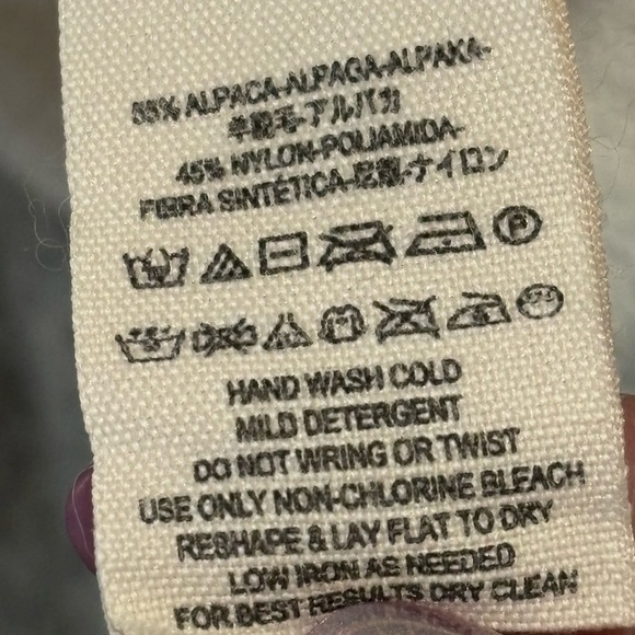 Free People Alpaca Blend Sweater Womens M Oversized Striped Gray White - Picture 3 of 6